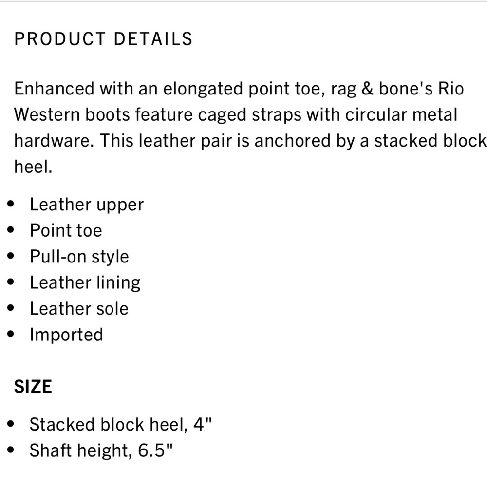 Like new Rag and Bone Rio leather boots - Picture 15 of 16